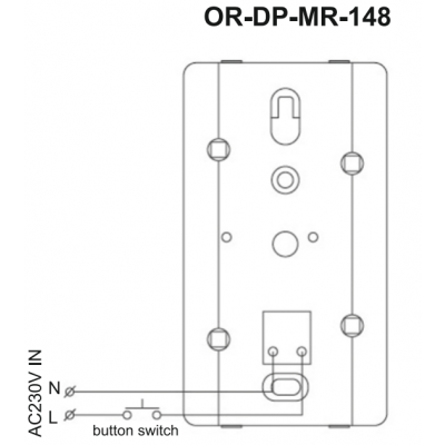 Dzwonek elektromechaniczny dwutonowy BREVIS MINI AC, 230V, biały OR-DP-MR-148/W ORNO (OR-DP-MR-148/W)